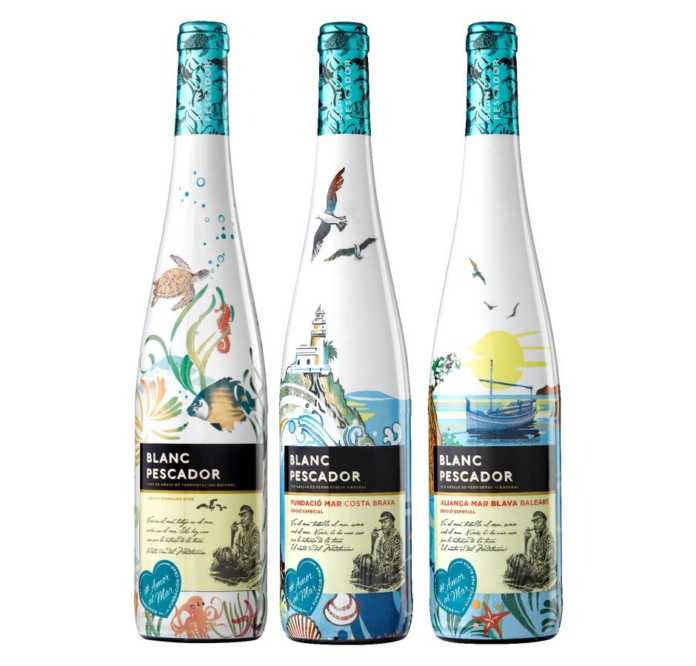 tres ediciones especiales de la botella Blanc Pescador